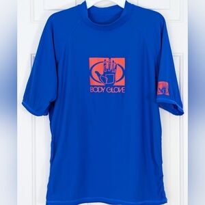 Body Glove Rash Guard Youth Size Large, UVP50+, Short Sleeve Swim Shirt, Blue